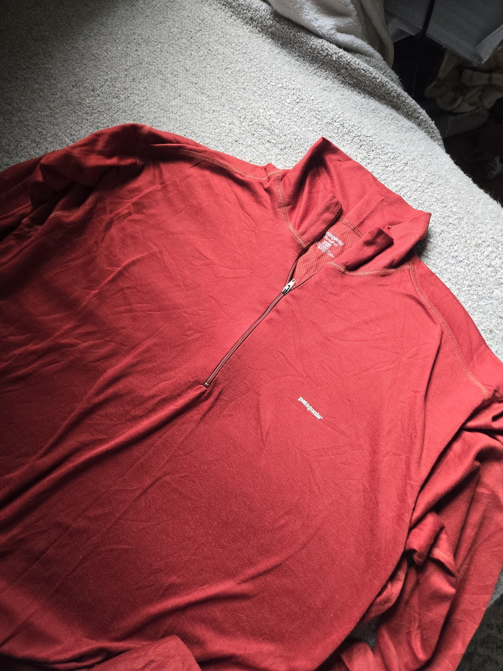 Patagonia Chest-Logo Pullover in Burnt Orange Mens XXL